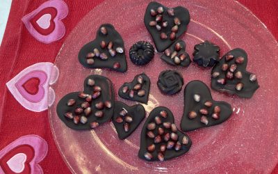 Chocolate Pomegranate Hearts