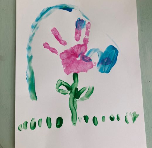 hand print flower