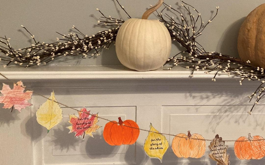 Thanksgiving Hymn Garland – to color and create